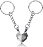 Two Souls Heart Wishing Stone Keychain