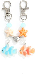 Fish Starfish Magnetic Matching Keychain Set