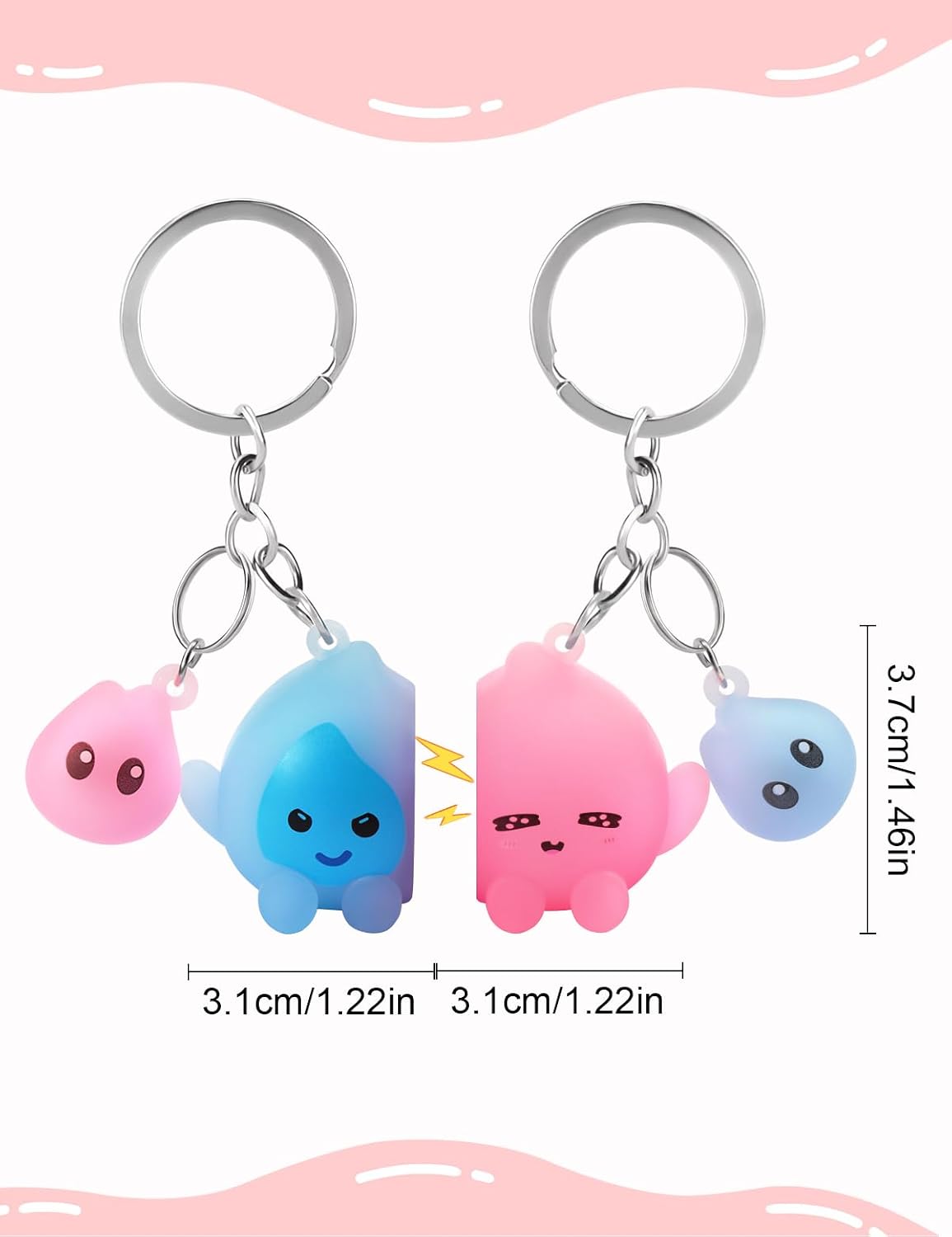 Heart and Star Matching Keychain Set