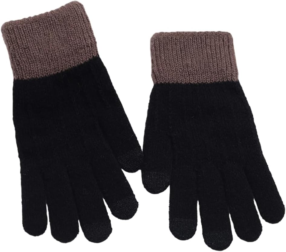 Warm Winter Gloves Fleece Lined Touchscreen Windproof Knit Gloves