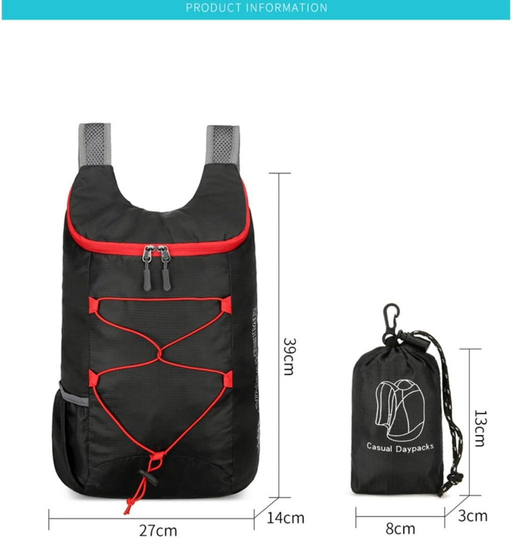 Large-capacity foldable waterproof outdoor mountaineering backpack