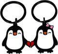 Penguin Themed Magnetic Keychains for Couples