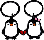 Penguin Themed Magnetic Keychains for Couples