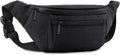 Fanny Pack for Men Men,Crossbody Waist Bag Pack,Belt Bag for Travel Walking Running Hiking Cycling,Easy Carry Any Phone,Wallet (Black)
