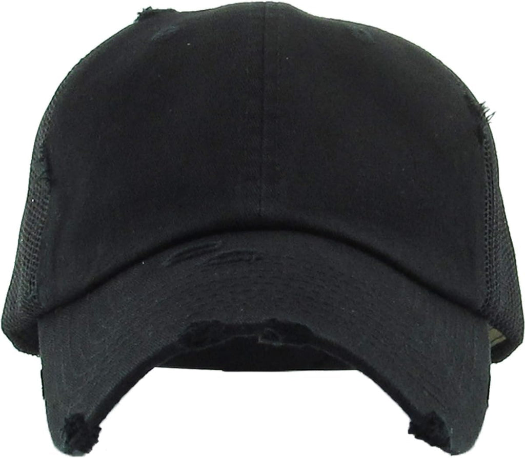 Six-Panel Low-Profile Contrast Mesh Trucker Hat