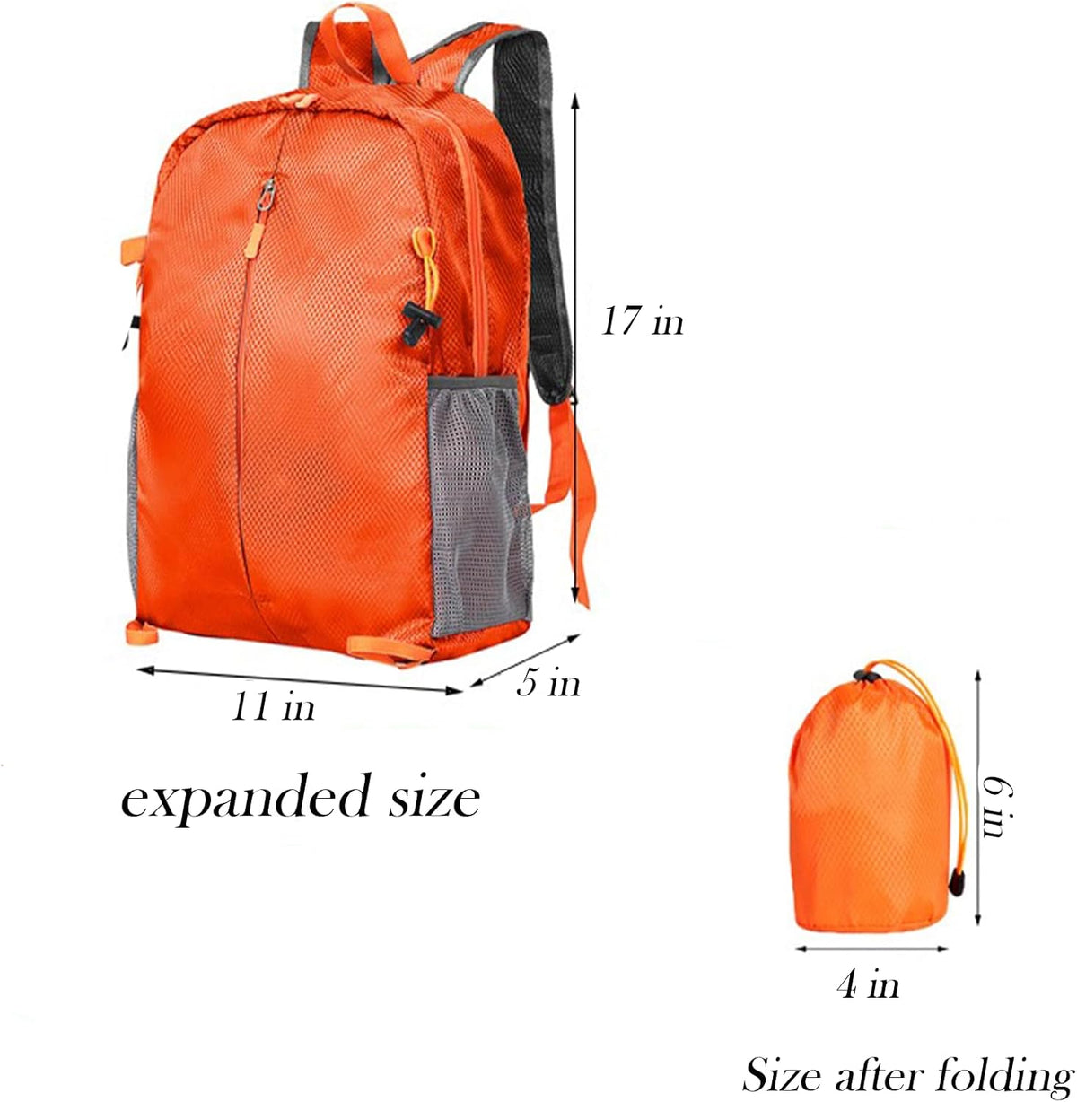 Lightweight foldable hiking backpack