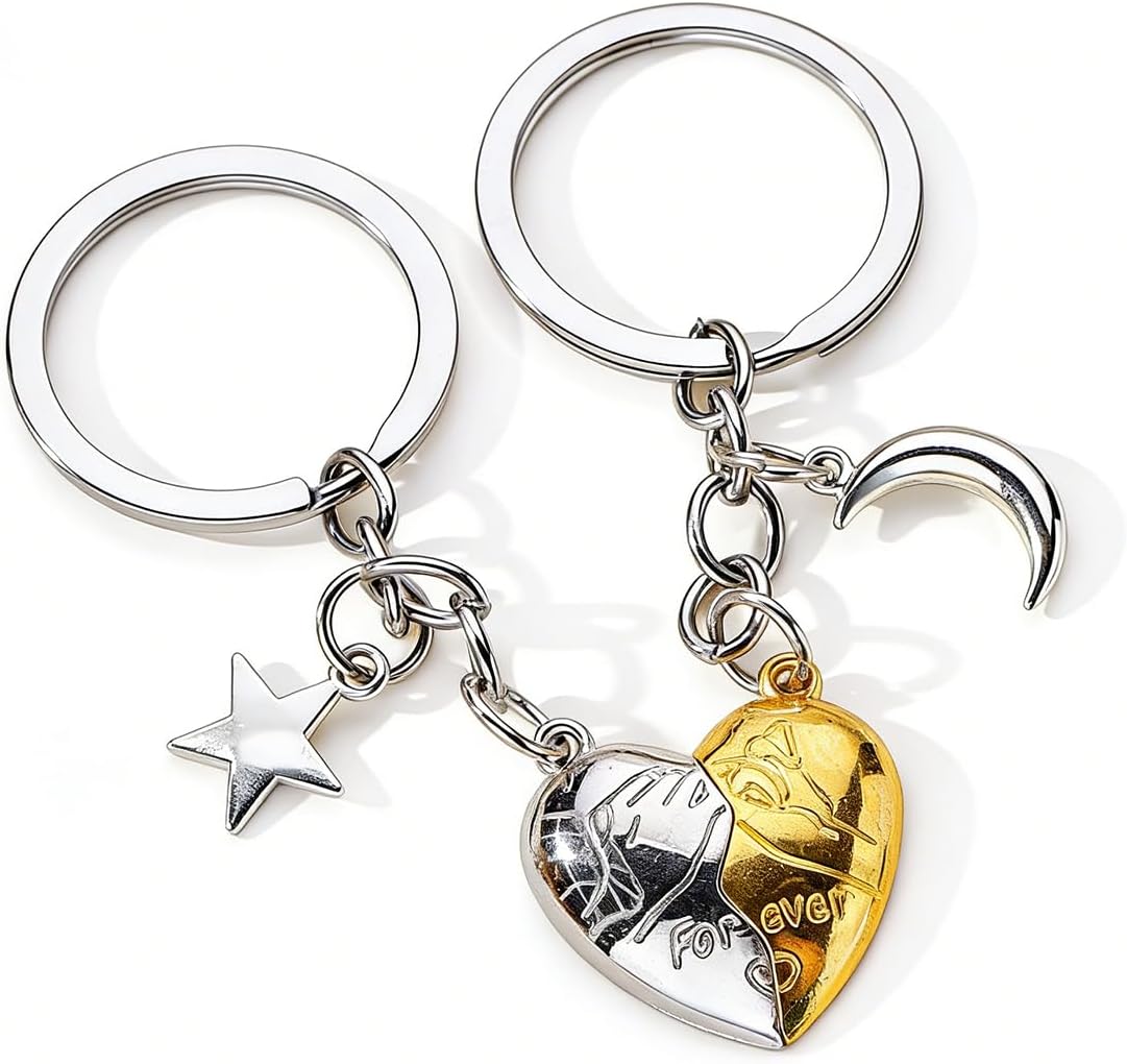 Moon Star Pinky Promise Magnetic Keychain