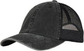 Vintage Washed Cotton Low-Profile Mesh Trucker Hat
