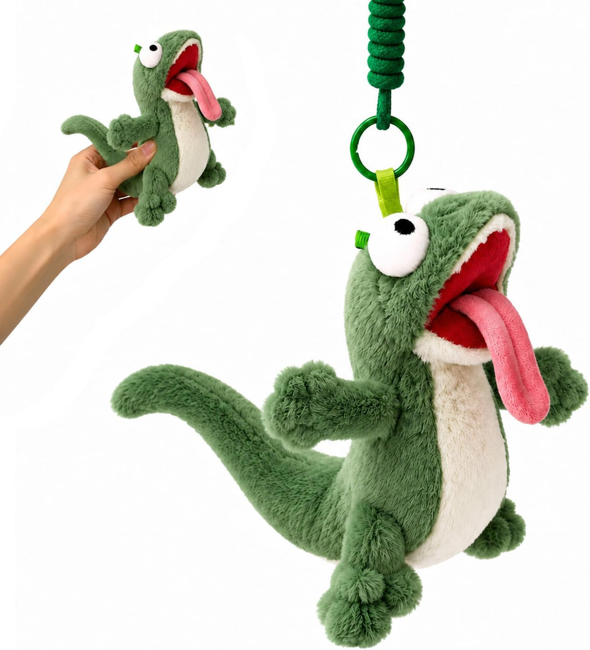 Plush Lizard with Long Magnetic Tongue Keychain