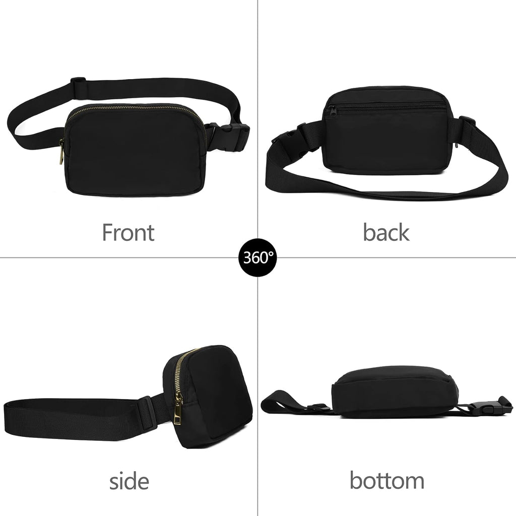 Waist Pack for Running Fanny Pack for Men and Men Gift Crossbody Belt Bag Bum Bag with Adjustable Strap for Sports for Men and Men Black