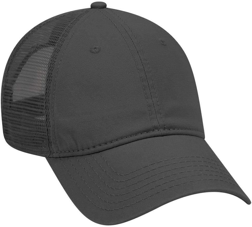 Water-Washed Cotton Twill Six-Panel Low-Profile Mesh Trucker Hat