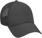 Water-Washed Cotton Twill Six-Panel Low-Profile Mesh Trucker Hat