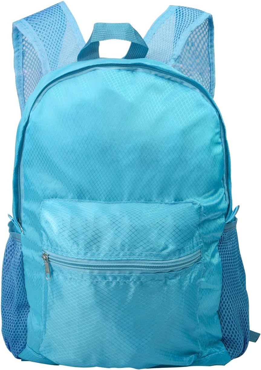 Blue ultralight foldable waterproof hiking backpack