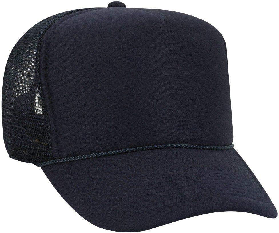 Five-Panel High-Crown Foam Mesh Trucker Hat
