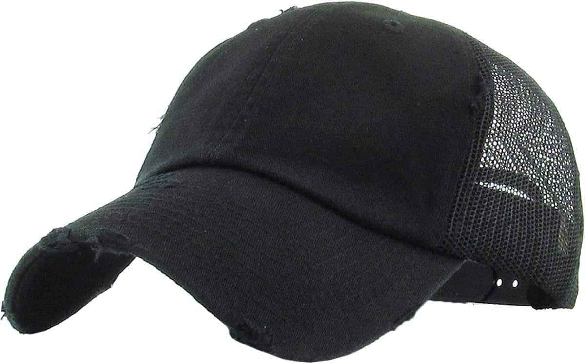 Vintage Washed Distressed Cotton Baseball Hat