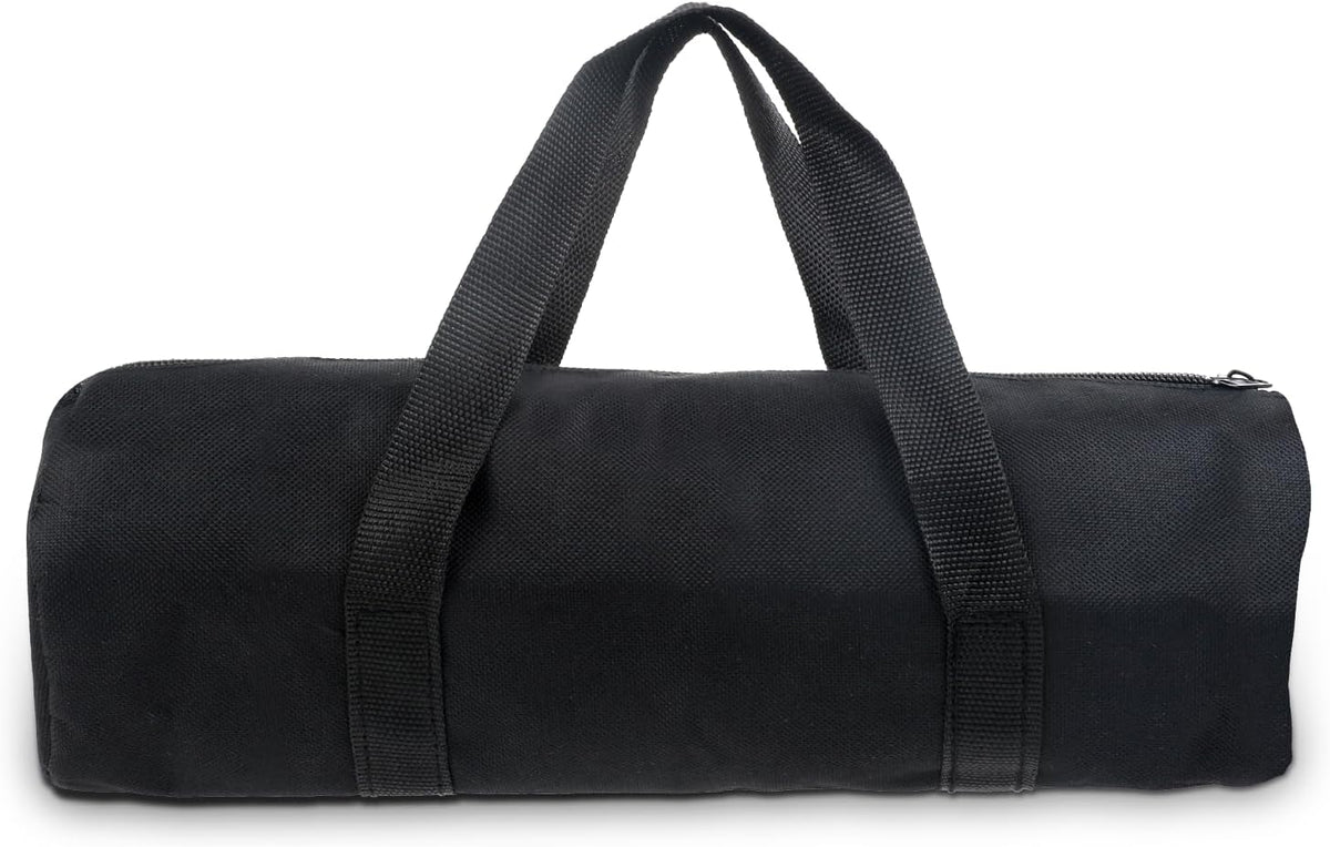 12 Inch Canvas Tool Pouch Small Tool Bag for Men Wide Mouth Tool Storage Bag Large Capacity Tool Tote Handbag Power Tool Organizer for Electricians Mechanic Storage Wrenches Pliers Black