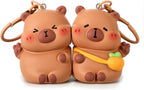 Capybara Matching Couple Magnetic Keychain Set