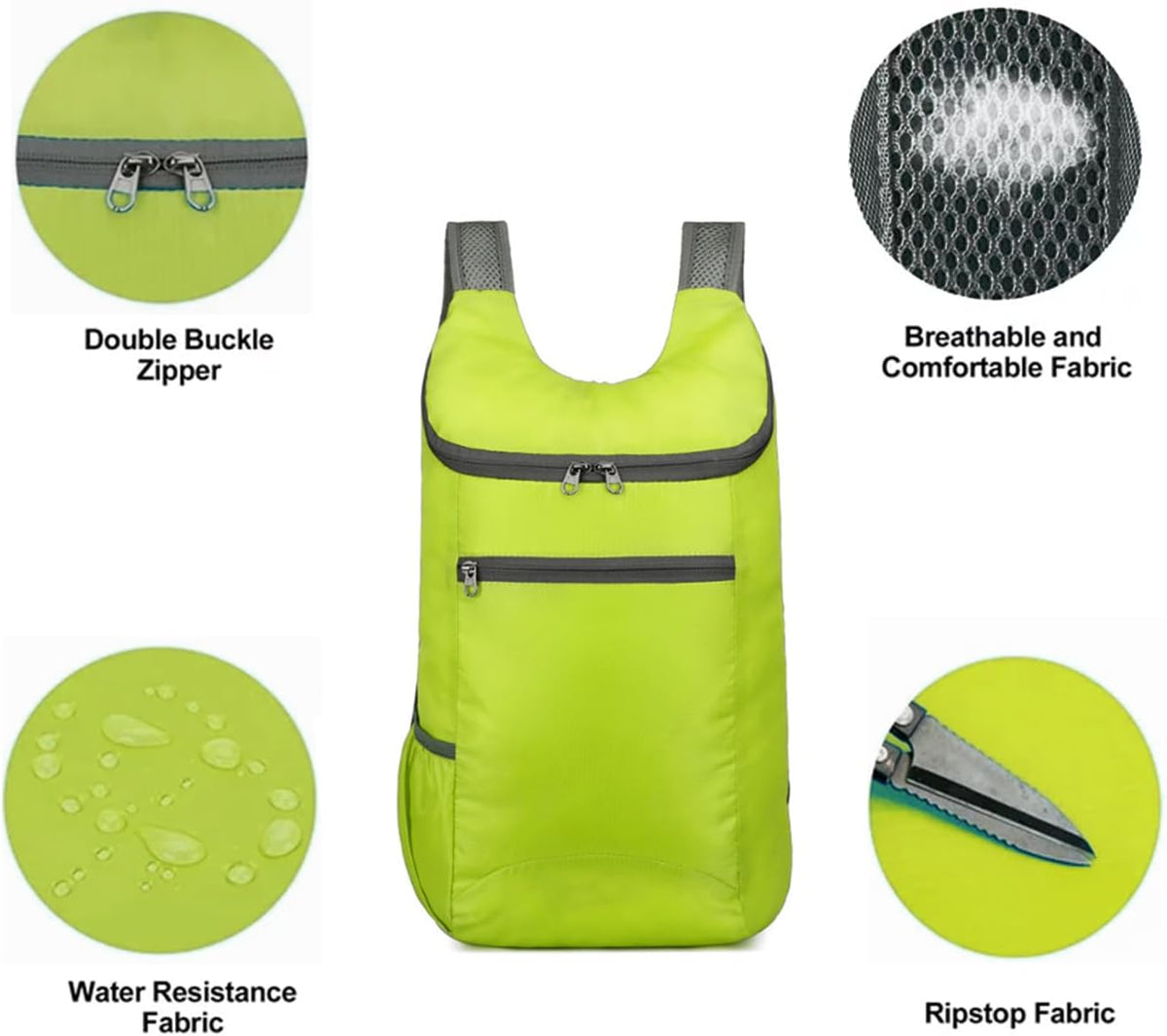Lightweight waterproof foldable backpack