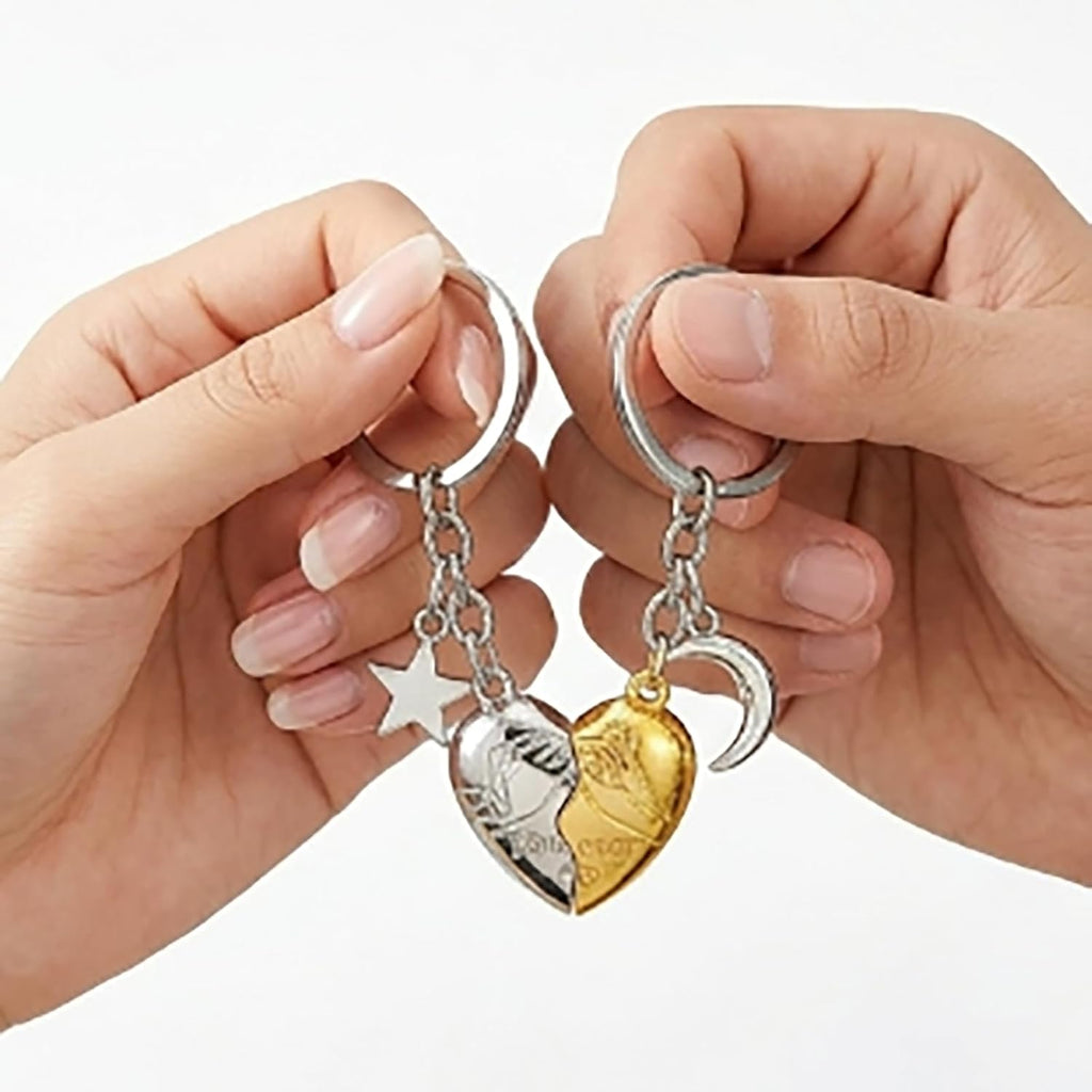 Moon Star Pinky Promise Magnetic Keychain