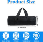 12 Inch Canvas Tool Pouch Small Tool Bag for Men Wide Mouth Tool Storage Bag Large Capacity Tool Tote Handbag Power Tool Organizer for Electricians Mechanic Storage Wrenches Pliers Black