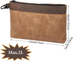 Waxed Canvas Tool Pouches 4 Pack – 11-Inch Heavy-Duty Zipper Tool Bags Set, Waterproof Utility Storage Pouches for Tools, Cables, Gear & Supplies – Rugged Tool Organizer Bags