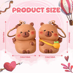 Capybara Matching Couple Magnetic Keychain Set