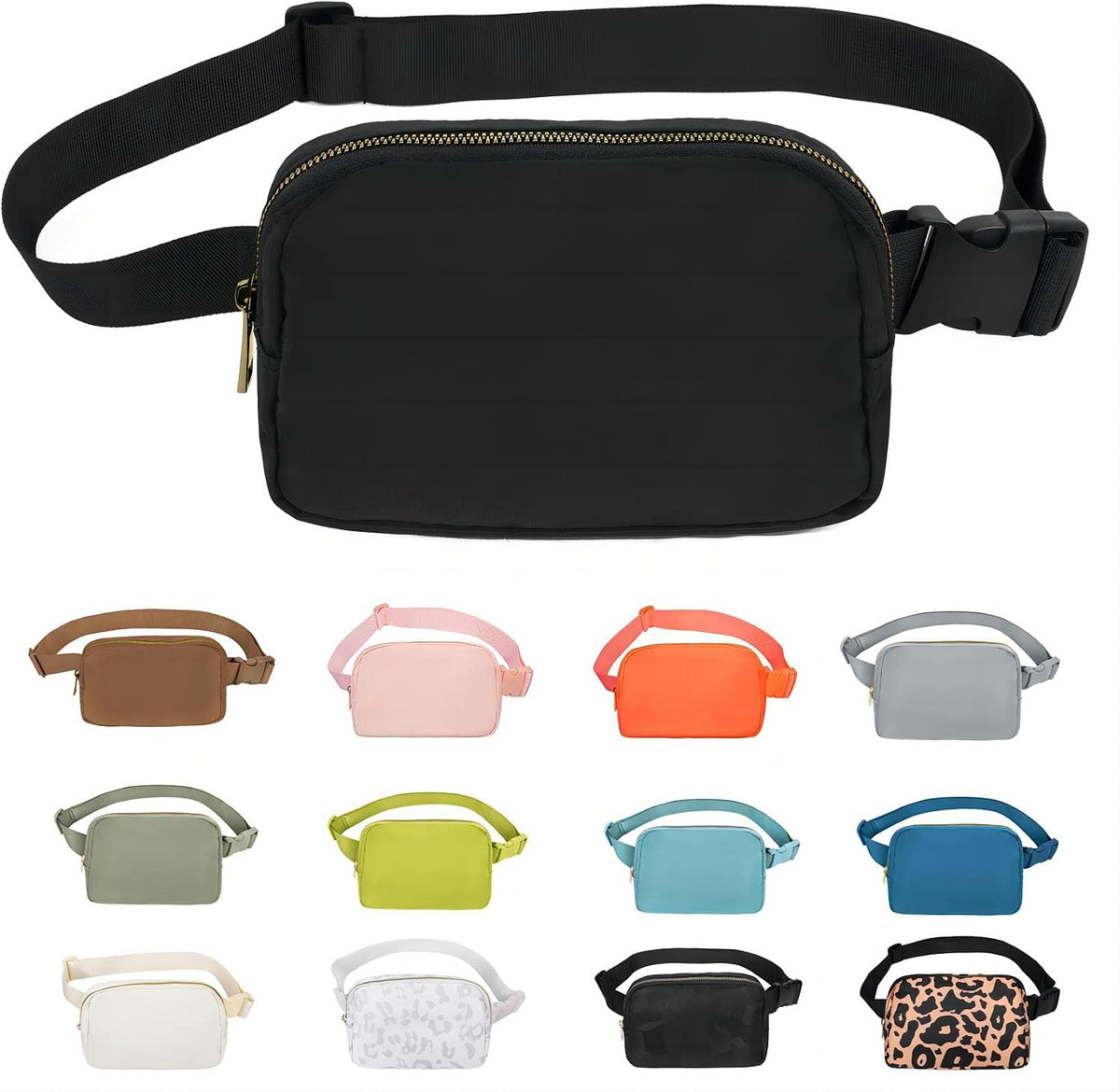 Waist Pack for Running Fanny Pack for Men and Men Gift Crossbody Belt Bag Bum Bag with Adjustable Strap for Sports for Men and Men Black