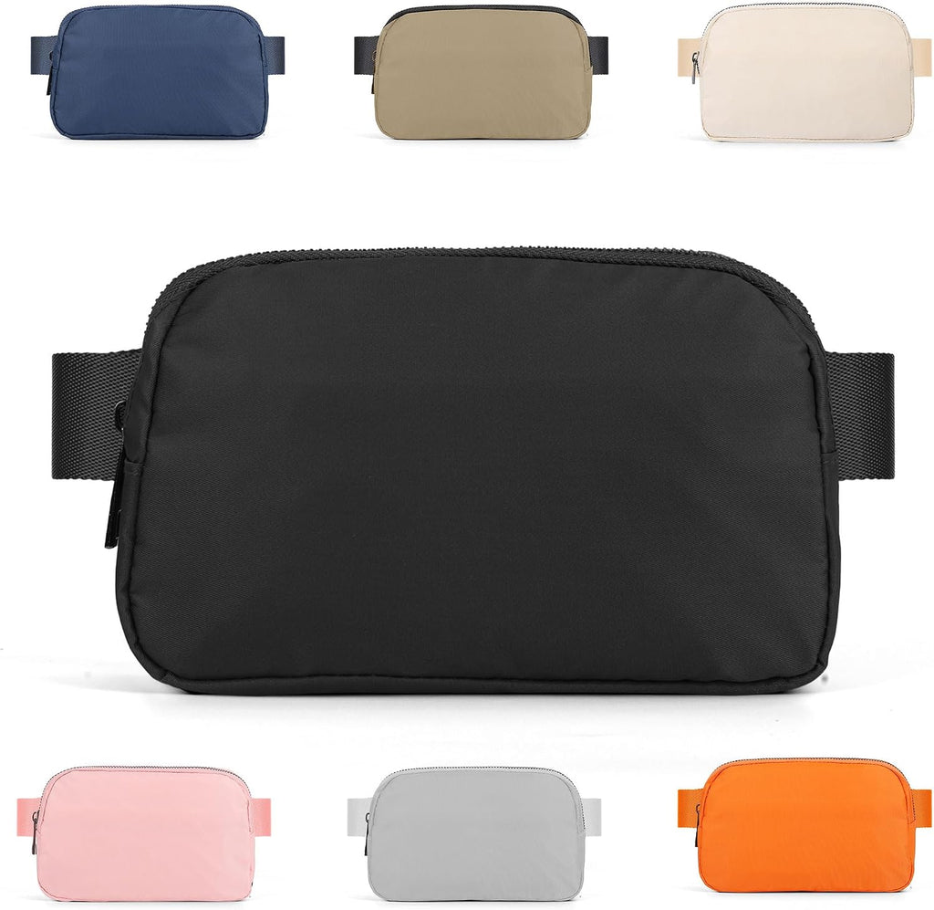Mini Fanny Pack Black Belt Bag for Men and Men, Fashionable Waterproof Waist Pack with Adjustable Strap for Traveling, Hiking, Jogging, Cycling