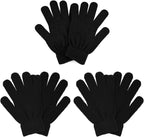 3 Pairs Winter Stretch Knit Gloves for Men and Men