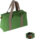 Small Tool Bag, Canvas Wide Mouth Tool Bag, Large Capacity Tool Bags for Men, Portable Home Tool Organizer for Storage Handbag for Screwdrivers, Wrench, Plier, Nails, Pliers Repair Hand Tools -12 Inch
