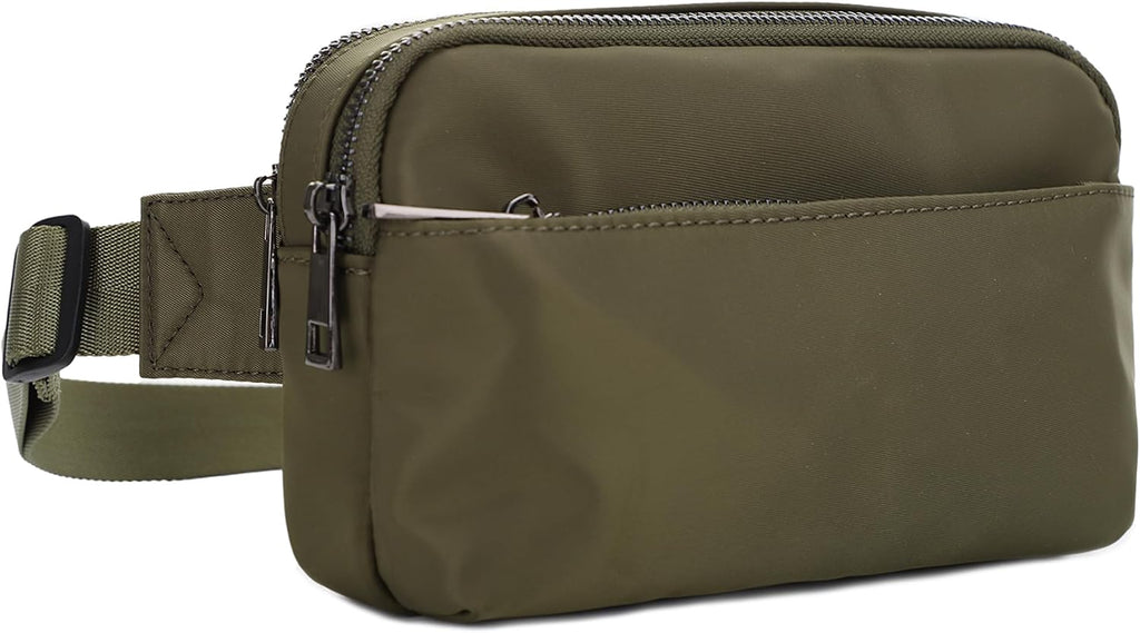 Crossbody Nylon Concealed Carry Waist Pack with Adjustable Buckle Strap Fashion Multi Pocket Belt Bag for|