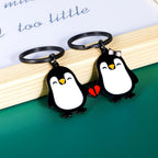 Penguin Themed Magnetic Keychains for Couples