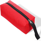 Small Canvas Zipper Tool Bags Utility Tool Pouch Bag Red Canvas Pouch Fabric Tools Pouches for Small Tools screws Screwdrivers, Pliers, Storage Organizer