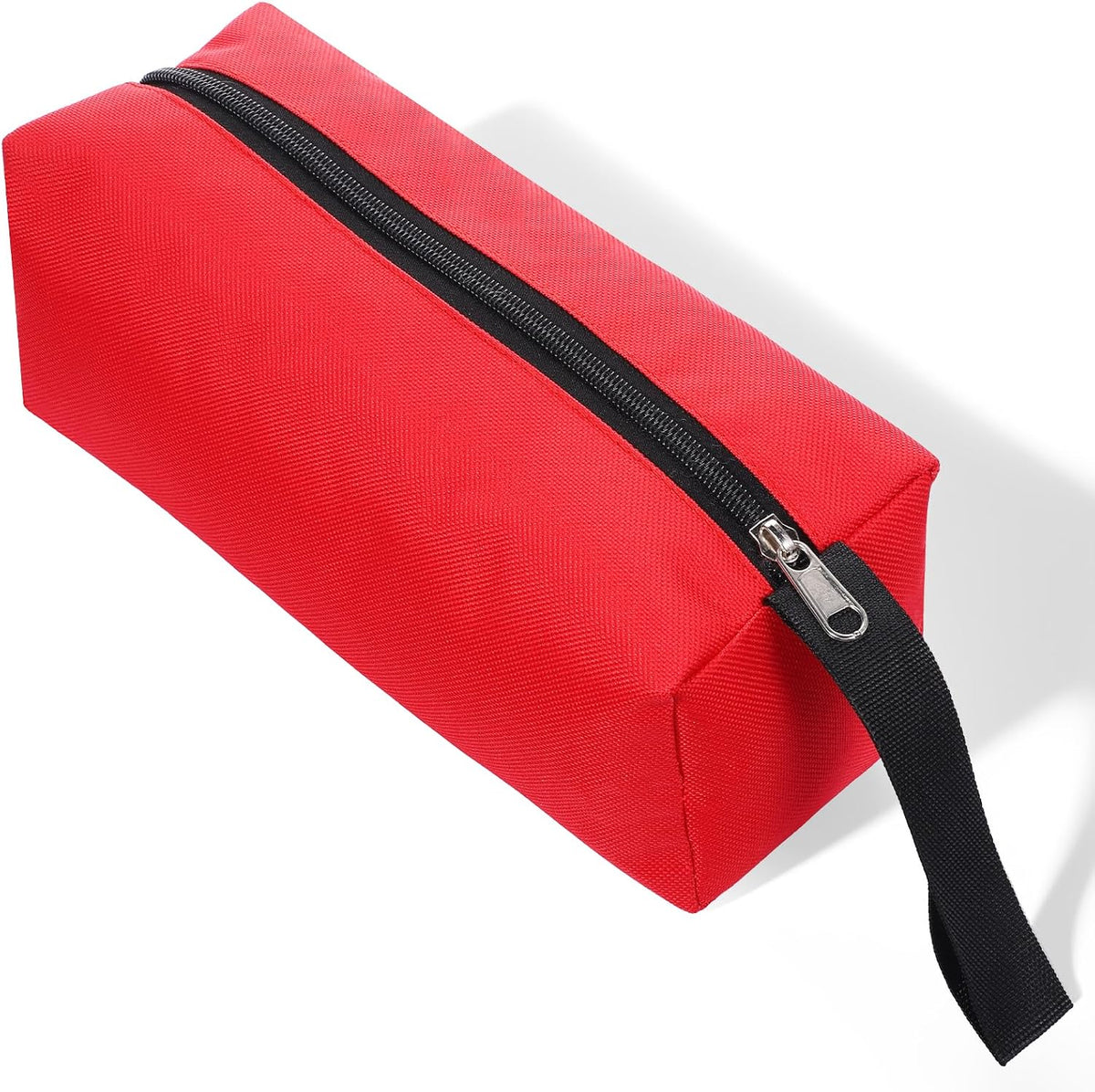 Small Canvas Zipper Tool Bags Utility Tool Pouch Bag Red Canvas Pouch Fabric Tools Pouches for Small Tools screws Screwdrivers, Pliers, Storage Organizer