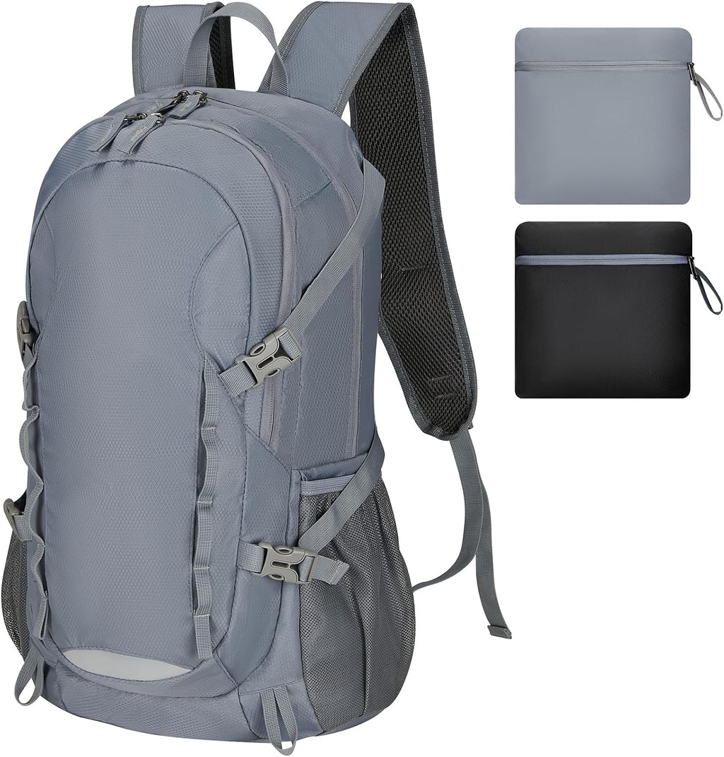 Grey ultralight foldable hiking pack