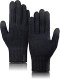 Men's Thickened Wool Touchscreen Knit Gloves—Stretchy, Warm, and Soft