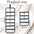 Small Roll Up Storage Bag 6 Pockets Tool Roll Storage Pouch Rolls Up Tool Bag Organizer for Mechanics Kitchen Storages Portable Tools Storages Carrier Bags for Travelling Potter's Tools (Transparent)