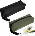 2 Pack Canvas Tool Pouch with Zipper, Tool Pouch Bag, Multi-Purpose Small Zipper Tool Pouch, Multipurpose Zipper Bags, Zipper Utility Tool Bag for Organizer Storage Various Electrician Tools