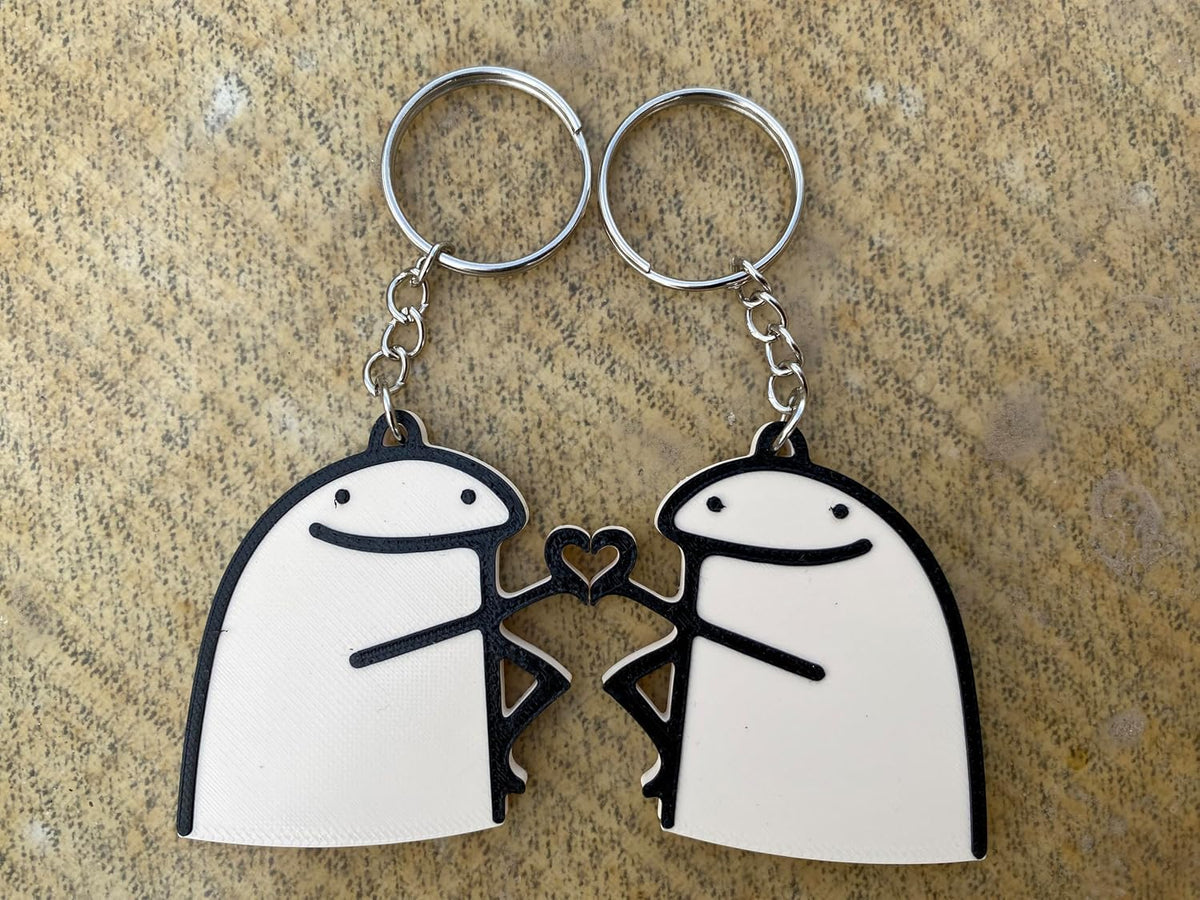 3D Printed Matching Keychain Set for Friends