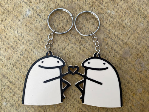 3D Printed Matching Keychain Set for Friends