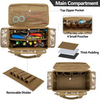Small Tool Bag with Anti-friction and Thick Padded Bottom, Tool Storage Organizer for Men, Tactical Range Bag, Multi-functional Work Bag for Repairman, Electrician, Carpenters (Camo)