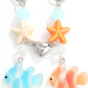 Fish Starfish Magnetic Matching Keychain Set