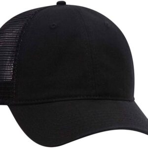 Six-Panel Washed Cotton Low-Profile Mesh Casual Hat