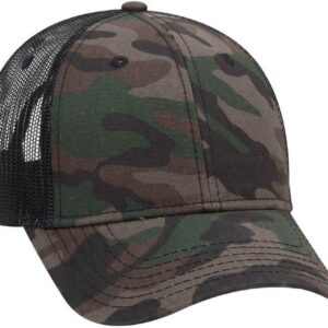 Six-Panel Blended Twill Low-Profile Mesh Trucker Hat