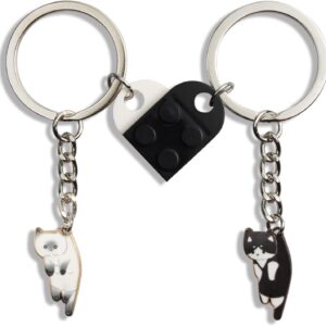 Pair of Matching Heart Keychains for Gifts