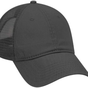 Water-Washed Cotton Twill Six-Panel Low-Profile Mesh Trucker Hat