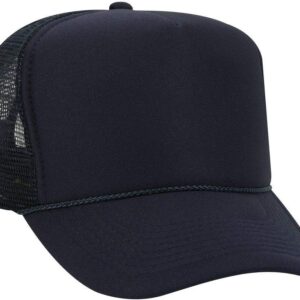 Five-Panel High-Crown Foam Mesh Trucker Hat