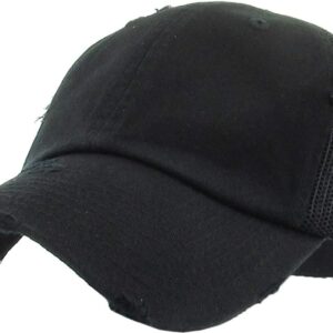 Vintage Washed Distressed Cotton Baseball Hat