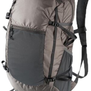 Khaki-grey ultralight foldable hiking backpack