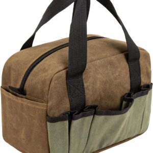 12-Inch Heavy Duty Tool Bag, Close Top Wide Mouth Tool Organizer Bag,Large Capacity Tool Bags for Men, Storage Bag for Storage Handbag for Screwdrivers,Wrench,Pliers Hand Tools